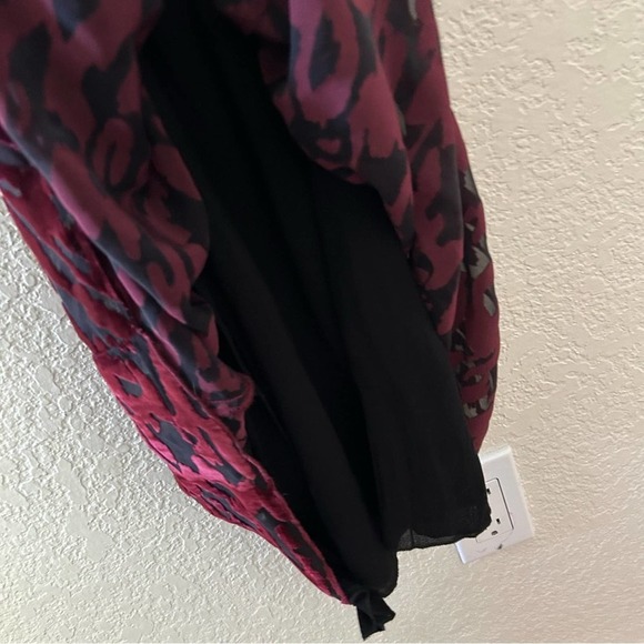 Zara Draped wine velvet mesh dress nwt women’s size XS - Picture 7 of 15